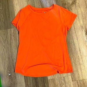 Orange workout top